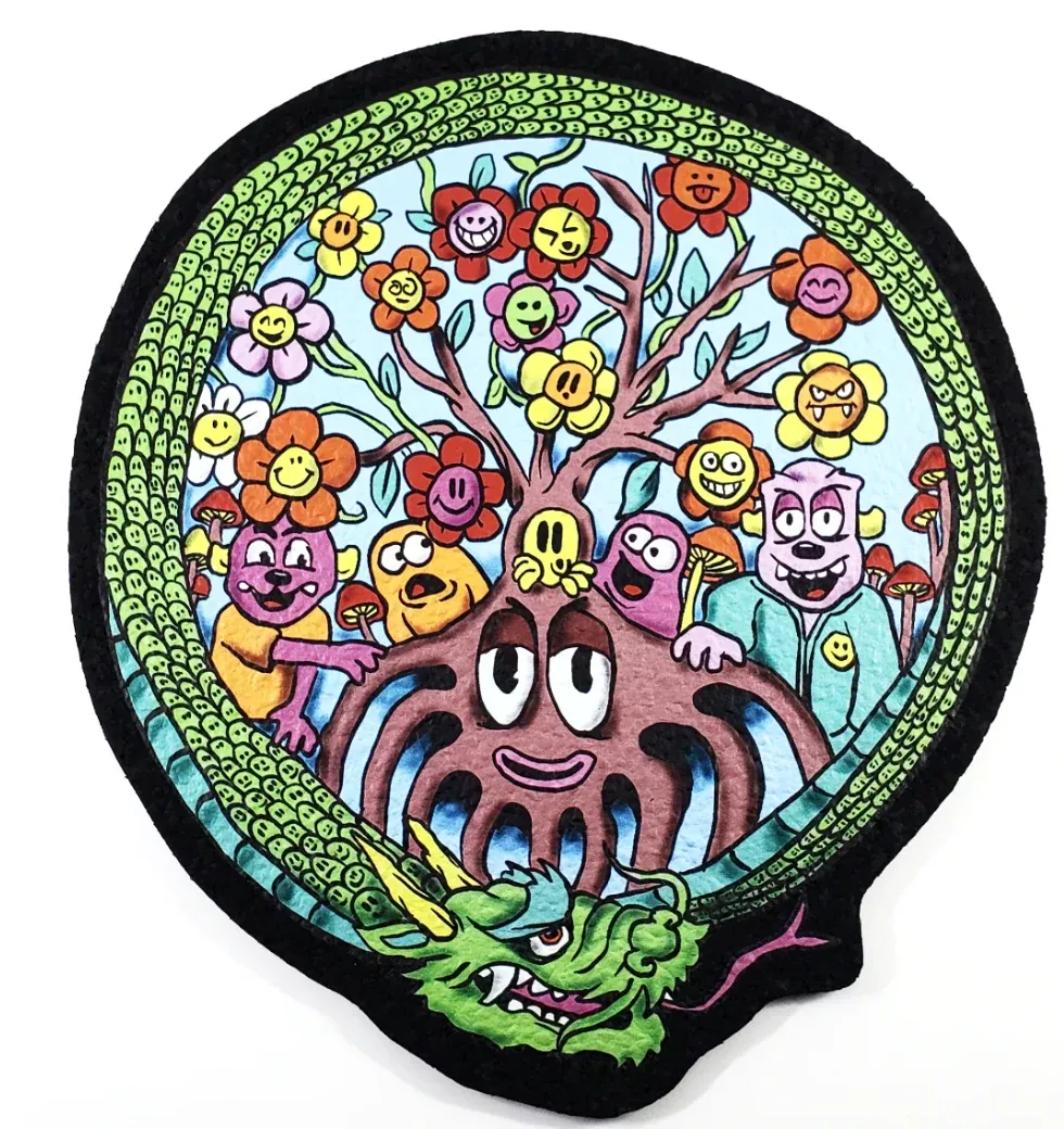 Trevy Metal Shroom Tree Moodmat - Eco-Friendly Dab Mat