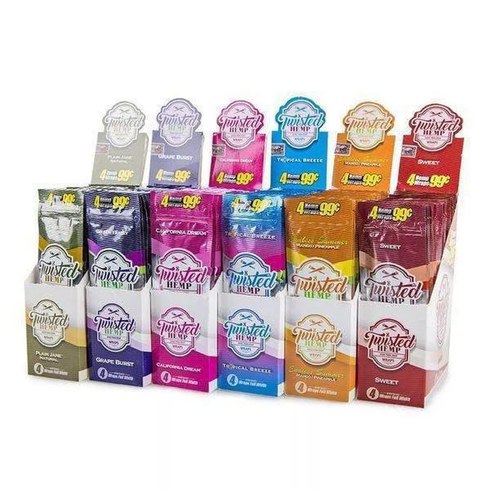 Twisted Hemp Organic Wraps - 15 Count Box