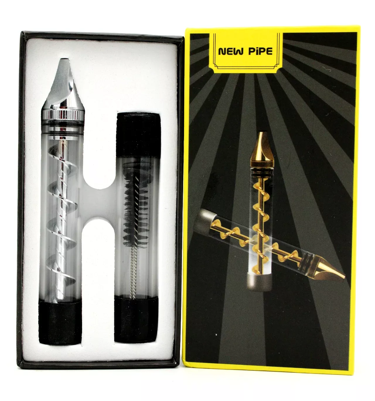 Twisty Glass Blunt V12 – Paperless Pipe & 14mm Bong Adapter