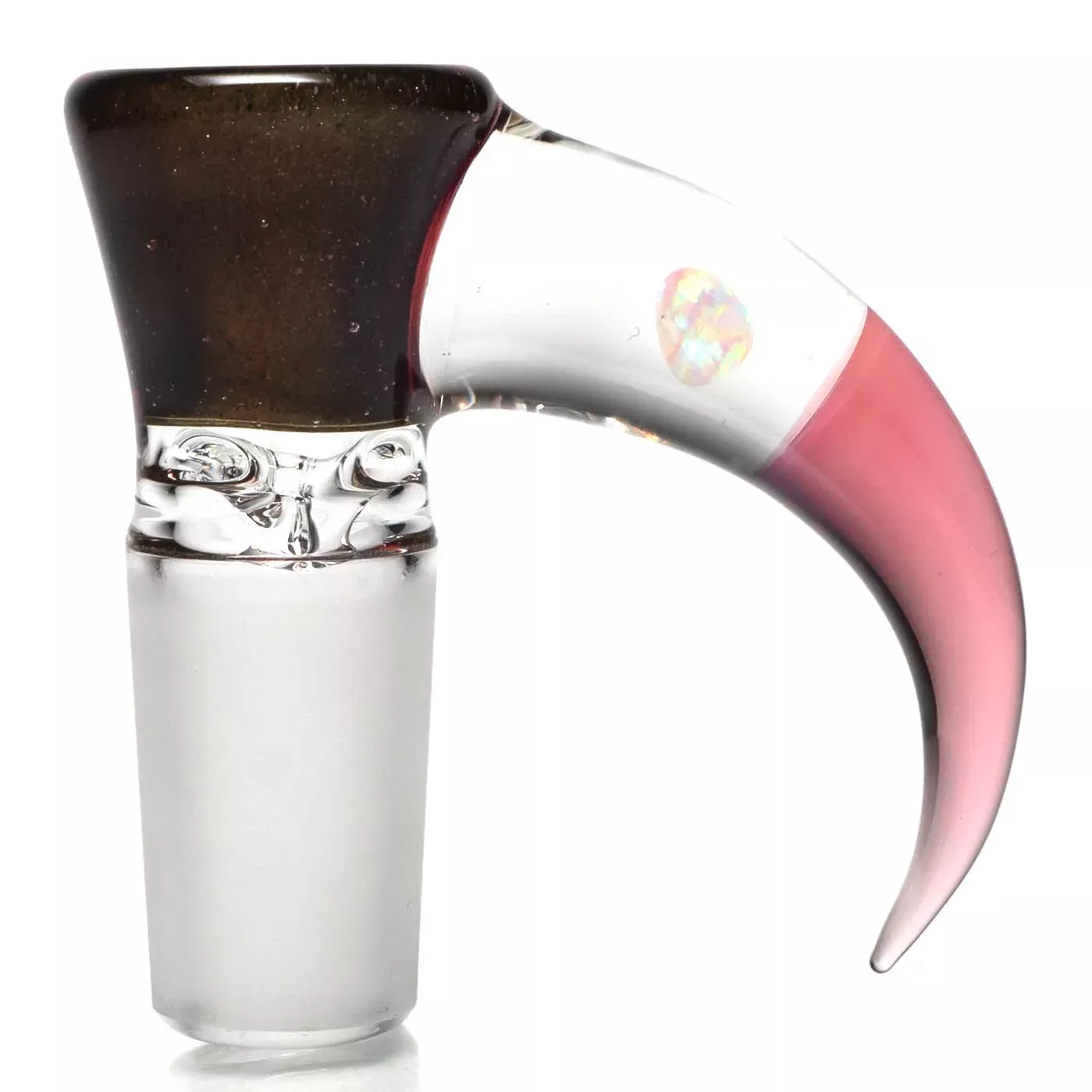Unity Glassworks - 3 Hole Opal Horn Slide - 14mm - Blood Money & Karmaline