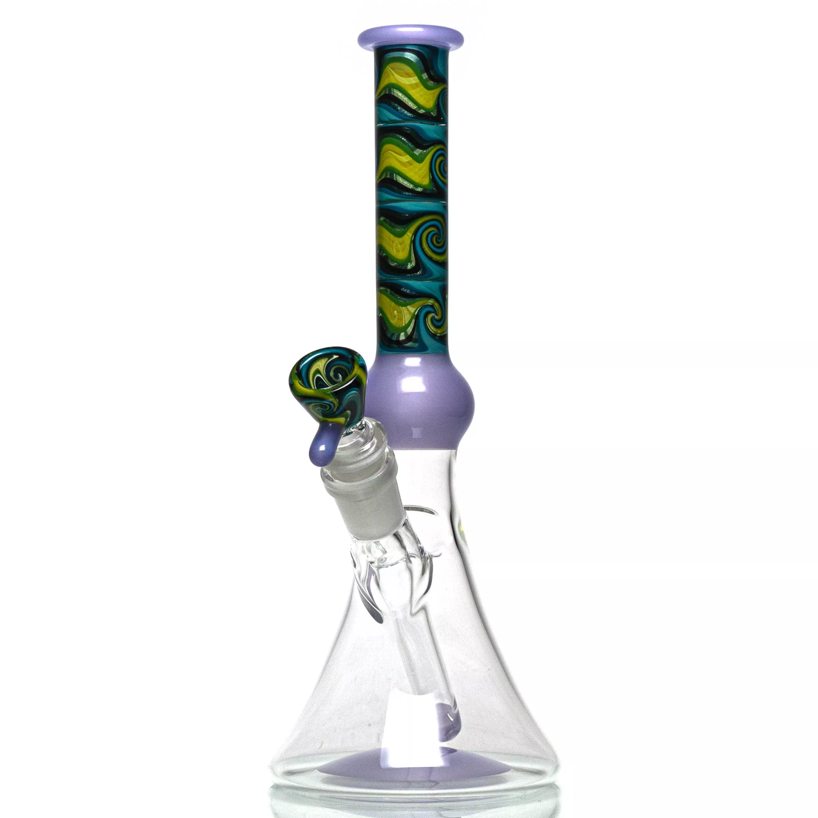Unity Glassworks - Worked Beaker - Earth Water & Purple Satin
