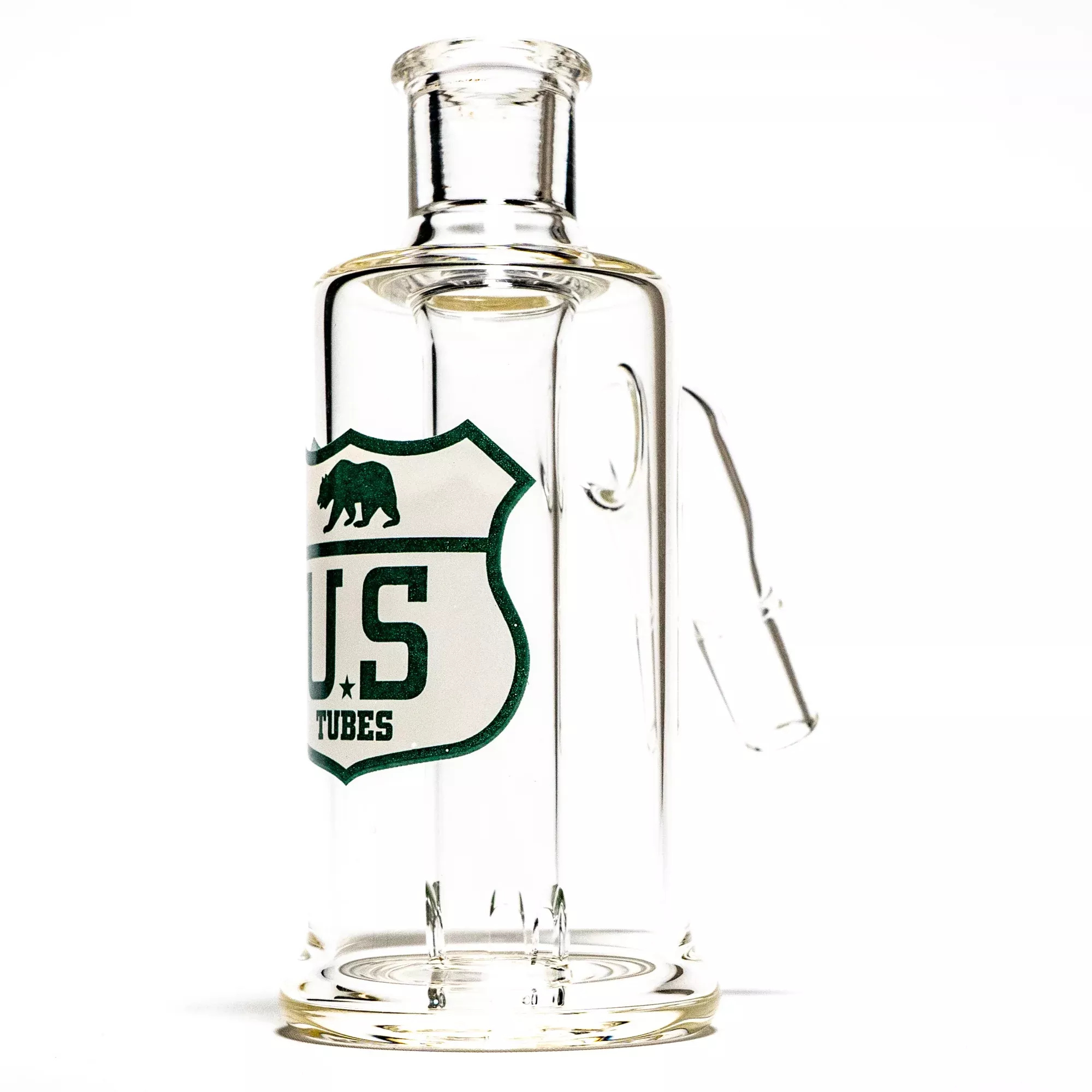 US Tubes - Ash Catcher - 14mm 45° - White & Teal Highway Label