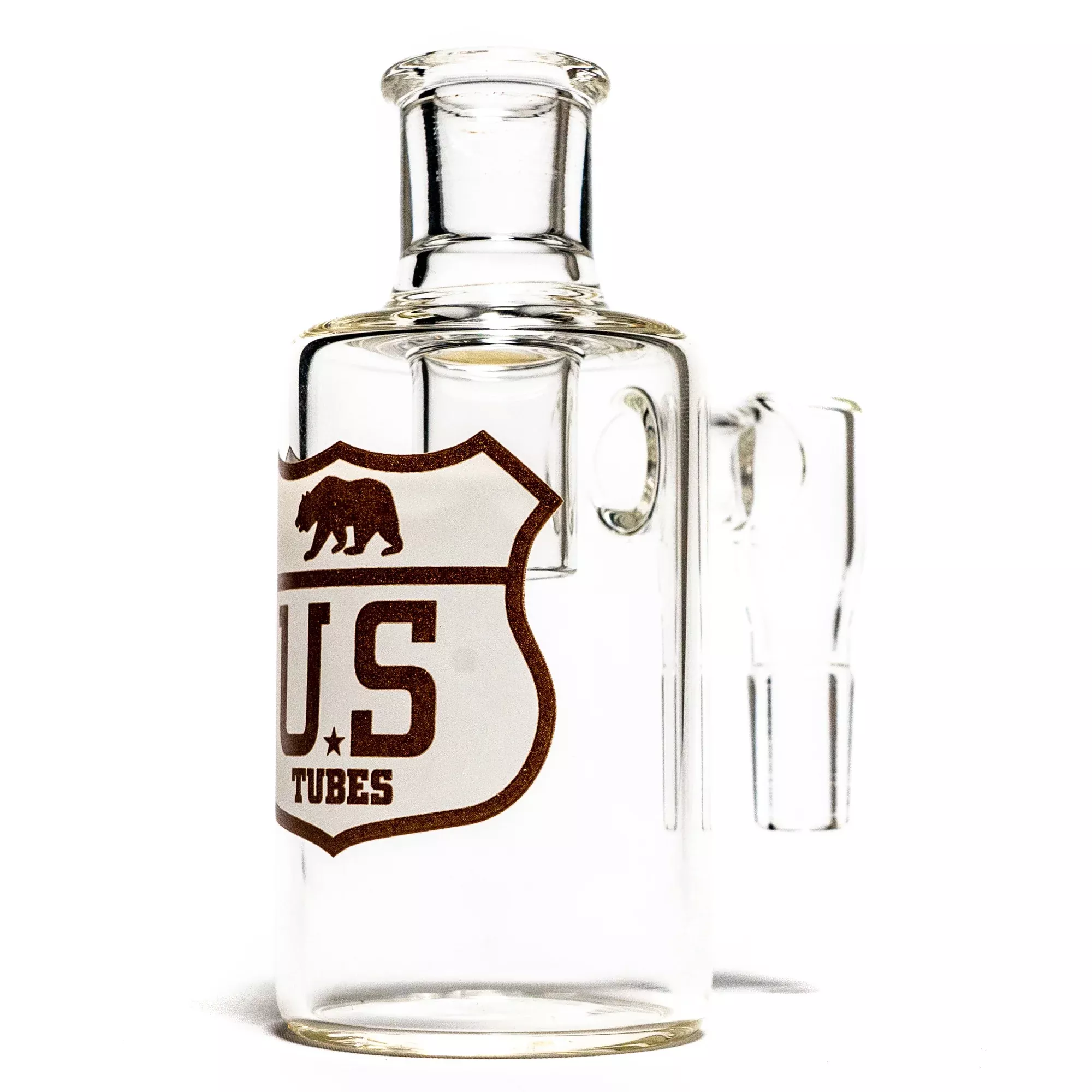 US Tubes - Dry Catcher V2 - 14mm 90° - White & Brown Highway Label