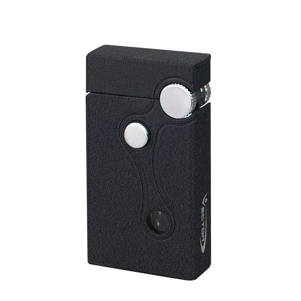 Vector - Elite - Dual Soft & Jet Single Flame Lighter - Black Crackle