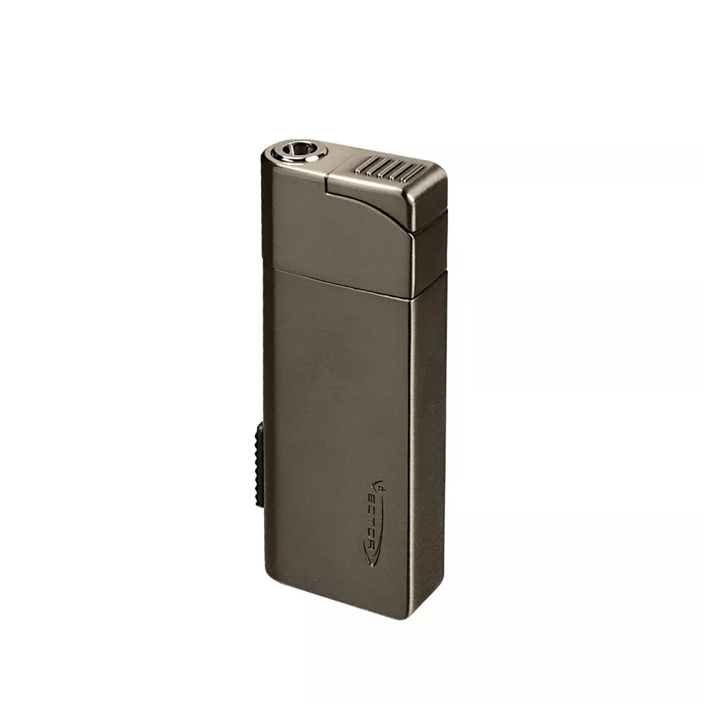 Vector - Optimus - Soft Single Flame Lighter w / Extender - Gunmetal Satin