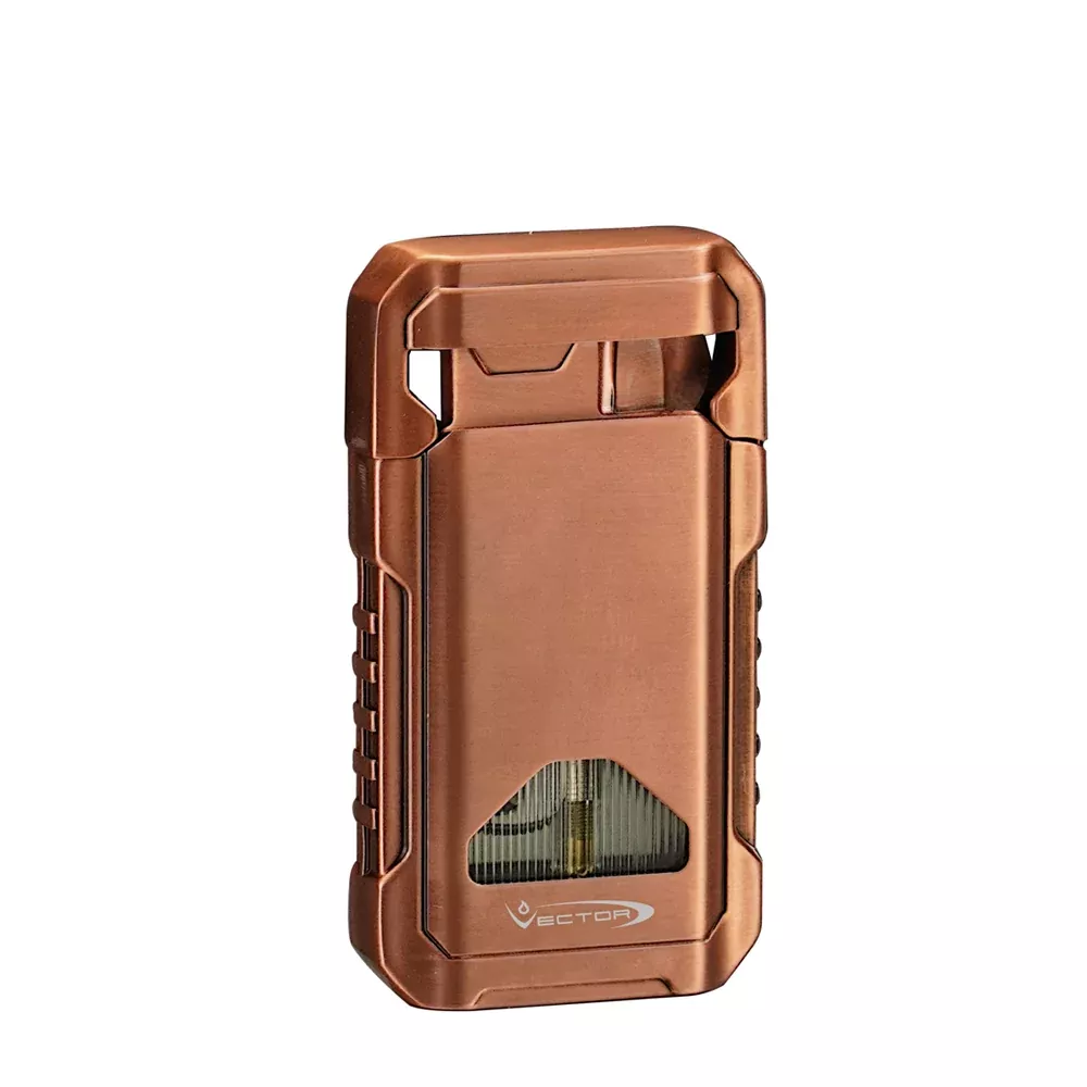 Vector - Shield - Double Flame Torch Lighter - Copper Satin
