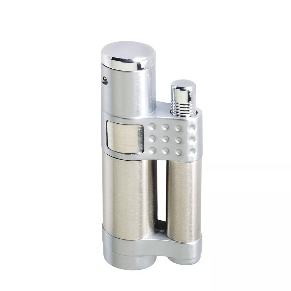 Vector - Stratos - Single Flame Torch Lighter - Chrome Satin