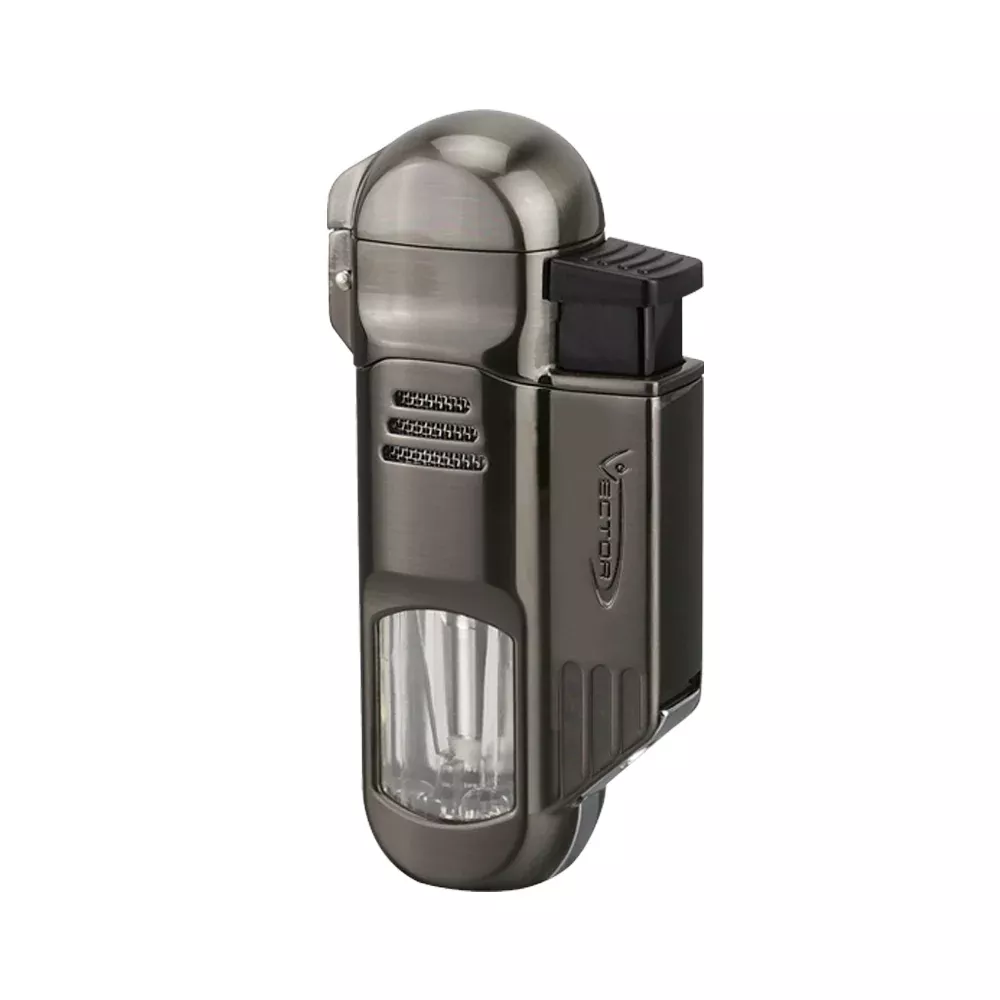 Vector - Torpedo - Quad Flame Torch Lighter w / Punch - Gunmetal