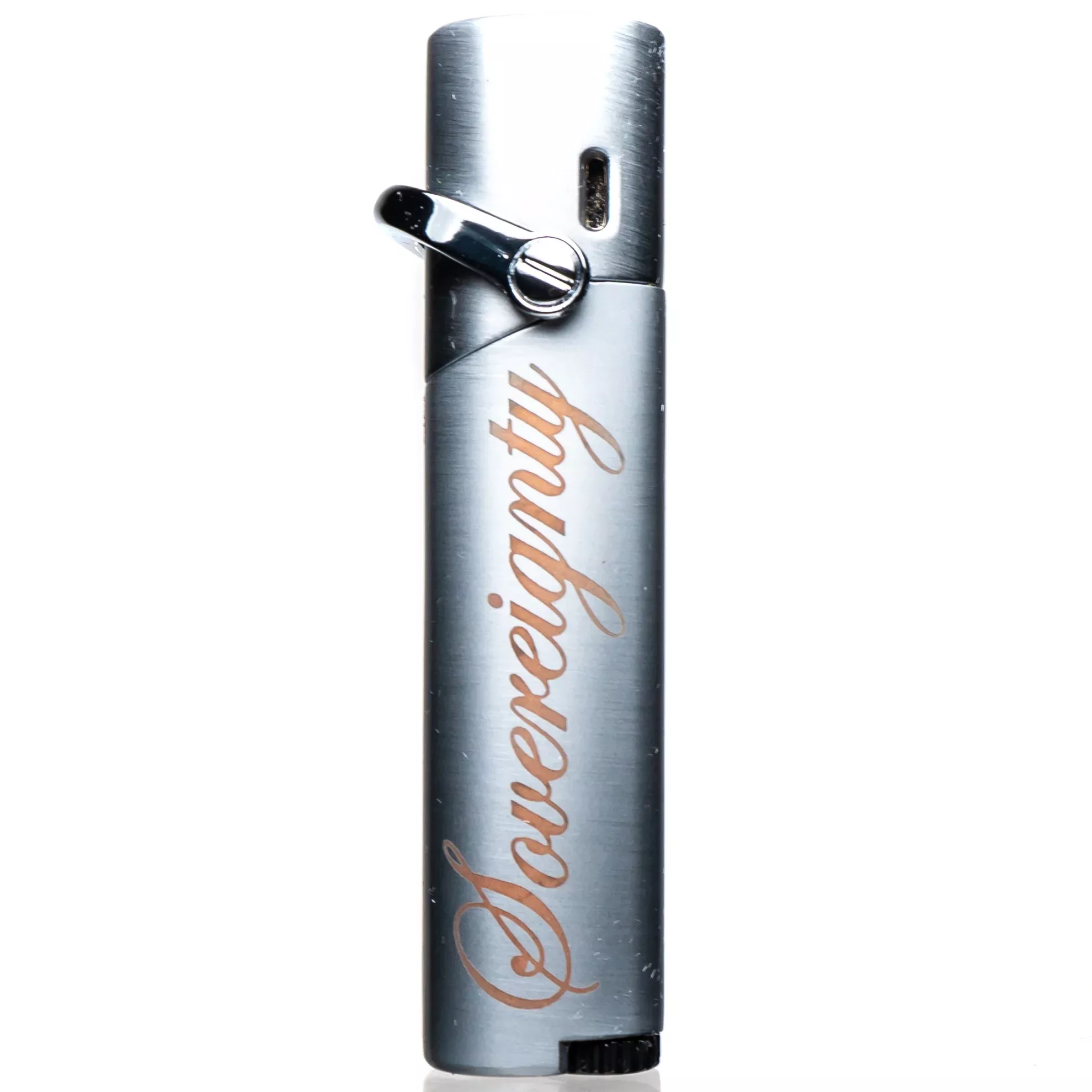 Vector X Sovereignty - Mystique - Single Flame Torch Lighter - Chrome Satin