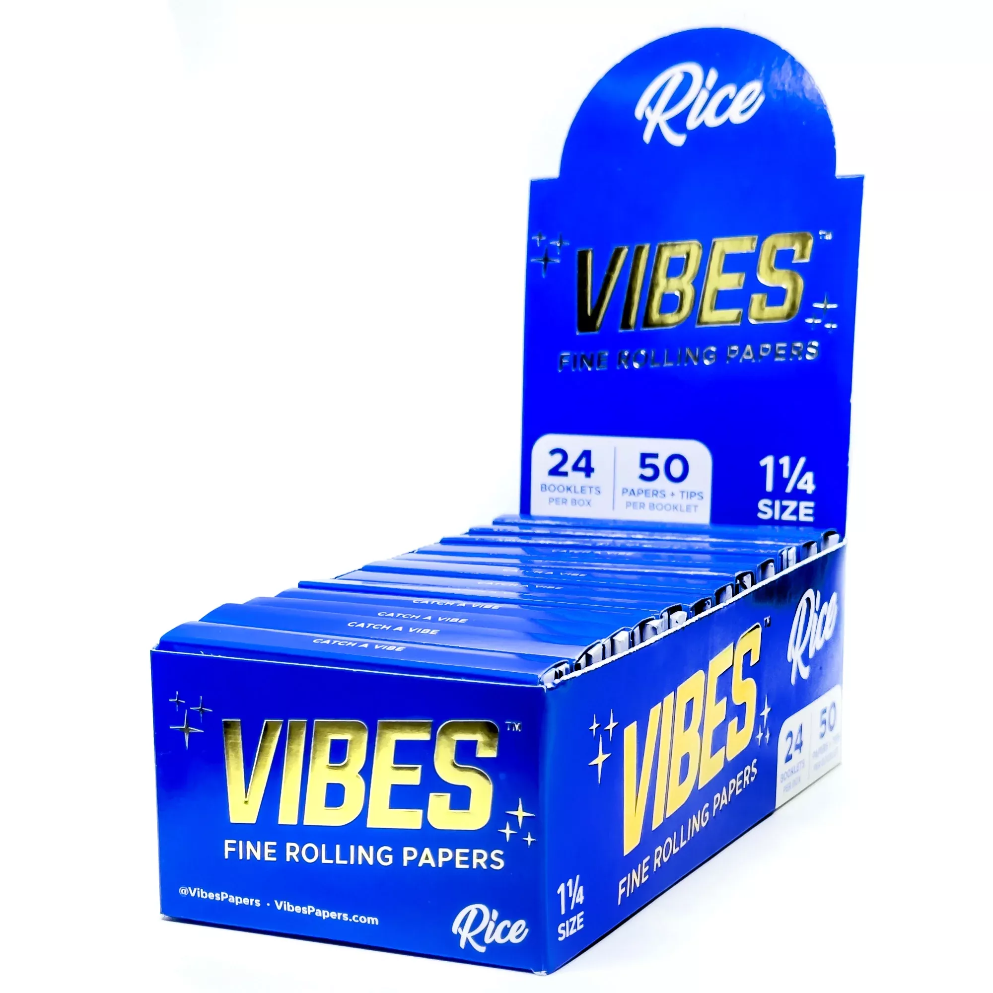 Vibes - 1.25 Rice - 50 Paper Booklet w / Tips - 24 Pack Box
