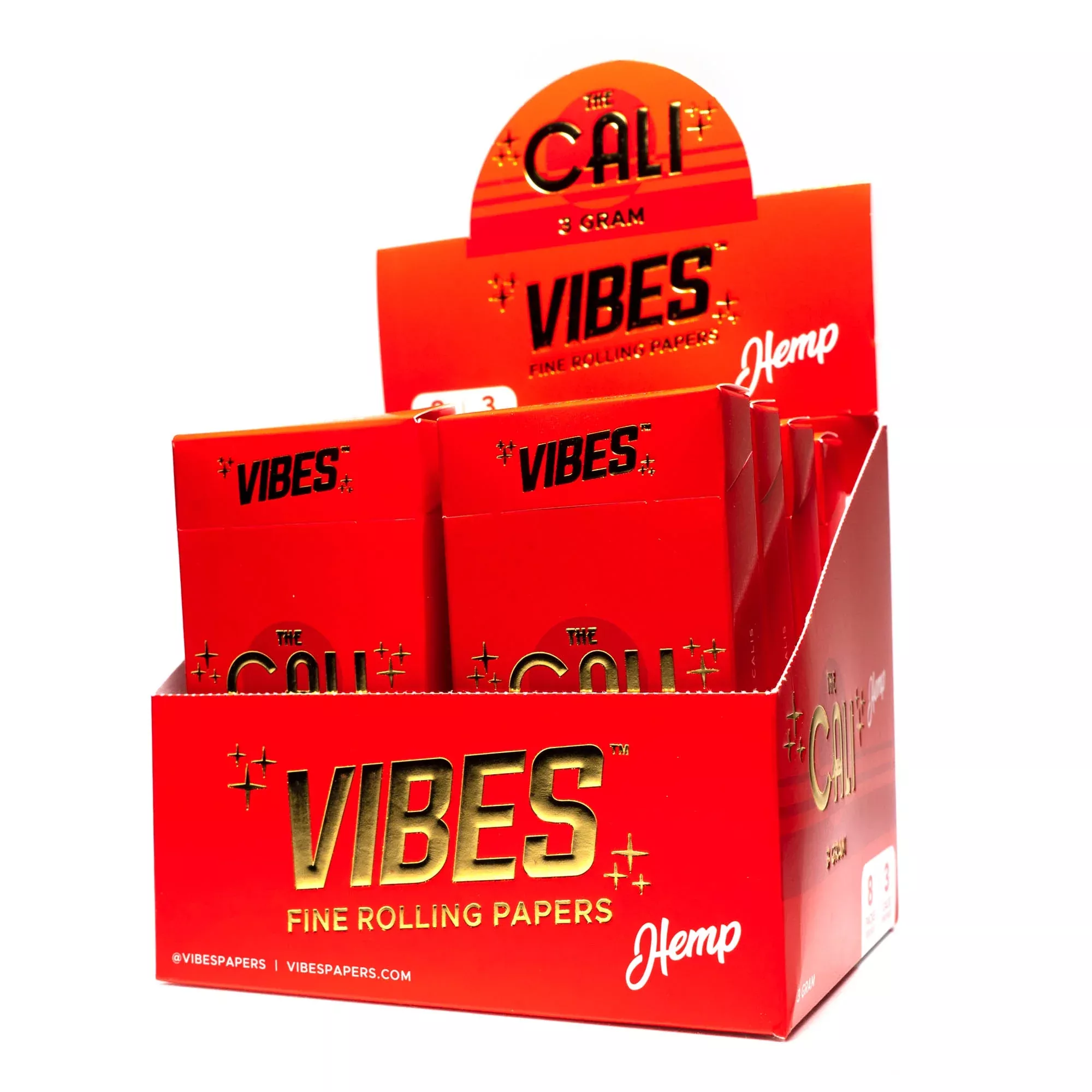Vibes - The Cali - Hemp - 3 Cones - 3 Gram - 8 Pack Box