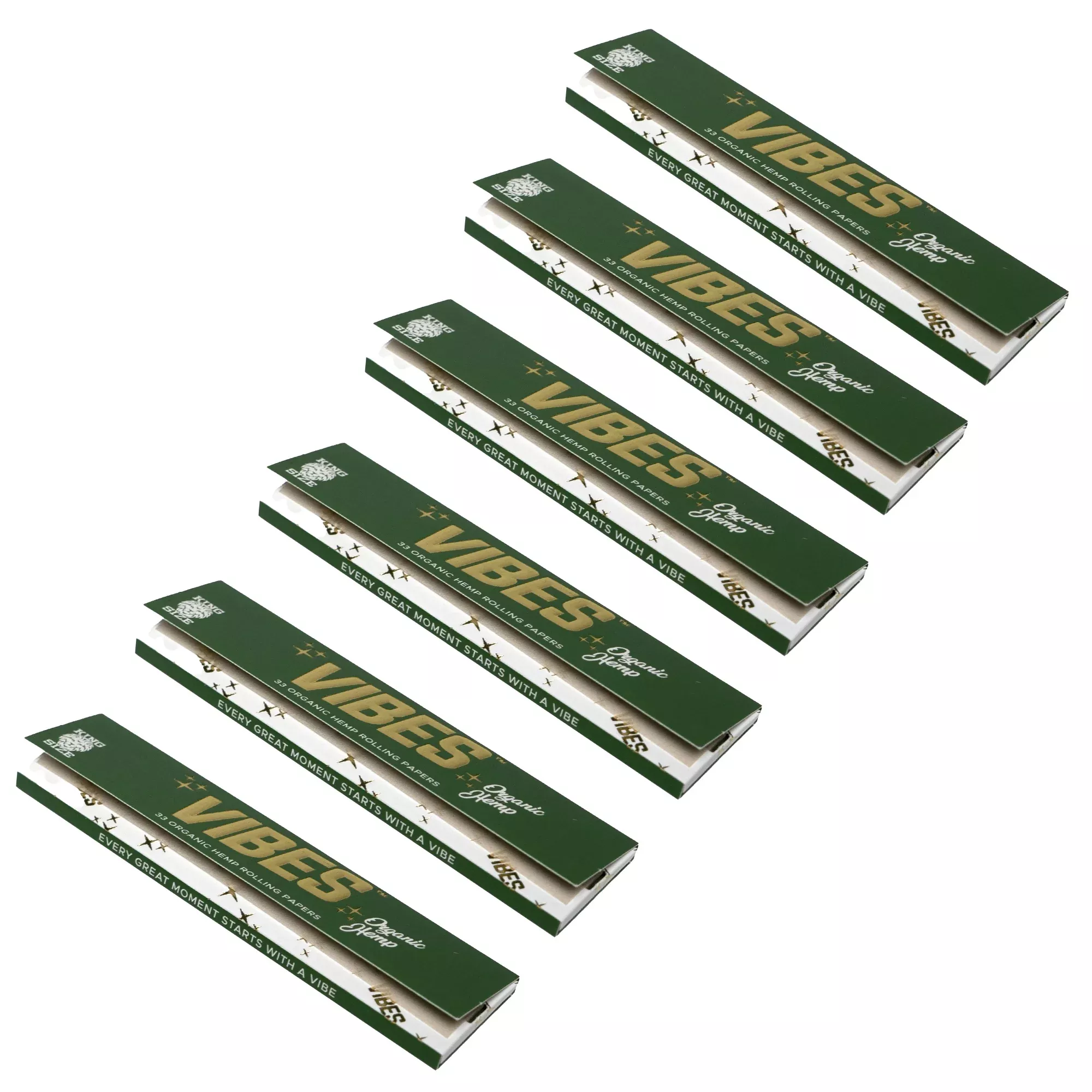 Vibes - King Size Organic Hemp - 33 Paper Booklet - 6 Packs