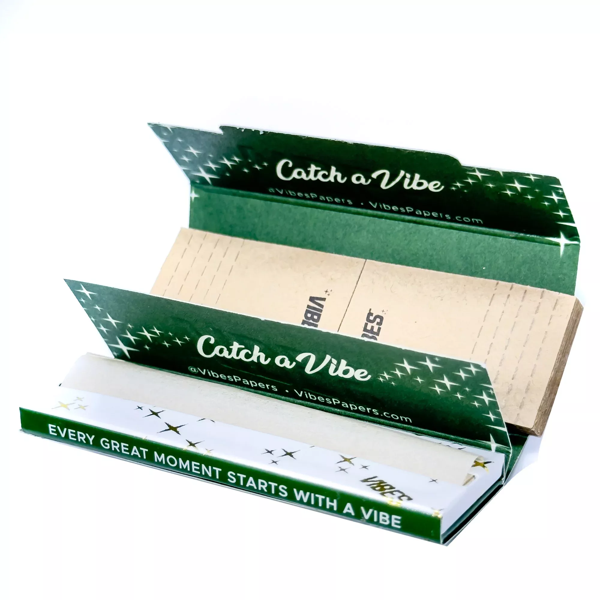 Vibes - King Size Slim Organic Hemp - 33 Paper Booklet w / Tips - Single Pack