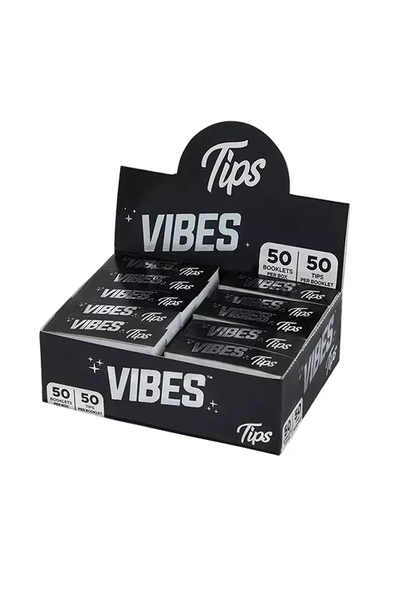 Vibes Rolling Paper Filter Tips – 50ct Display Box