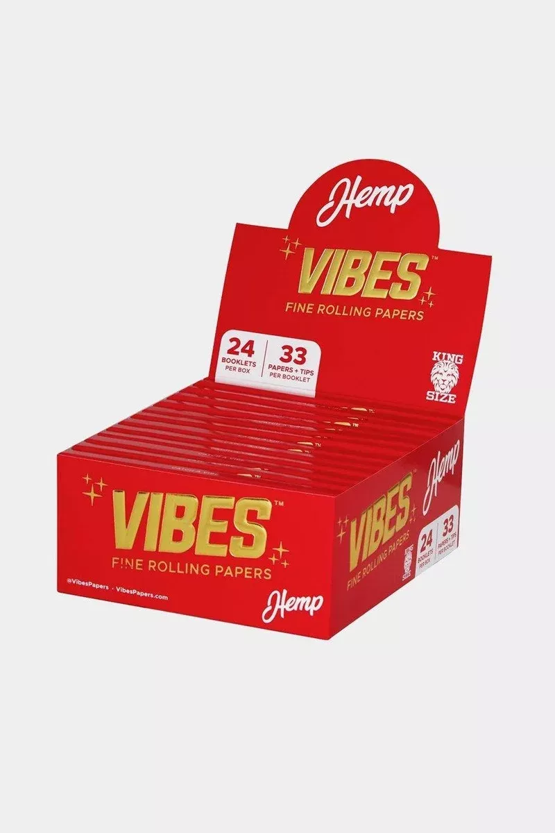 Vibes Rolling Papers with Tips – Slow-Burning Rolling Kits