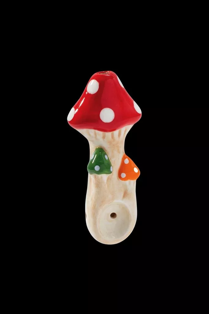 Wacky Bowlz Tri Mushroom Ceramic Pipe