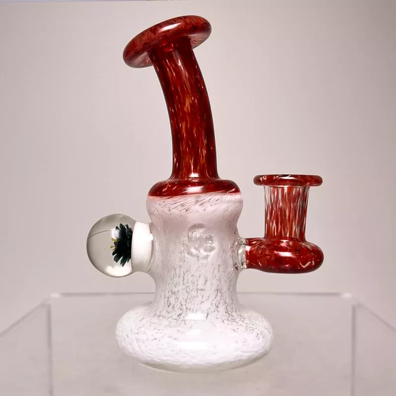 Waterhouse Glass - Marble Frit Rig - Red & White