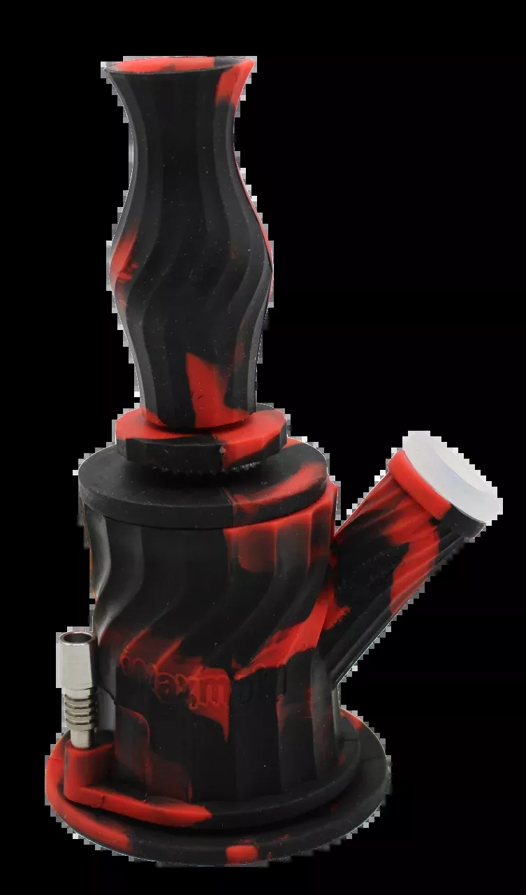Waxmaid 3-in-1 Silicone Water Pipe & Nectar Collector – 6.9"