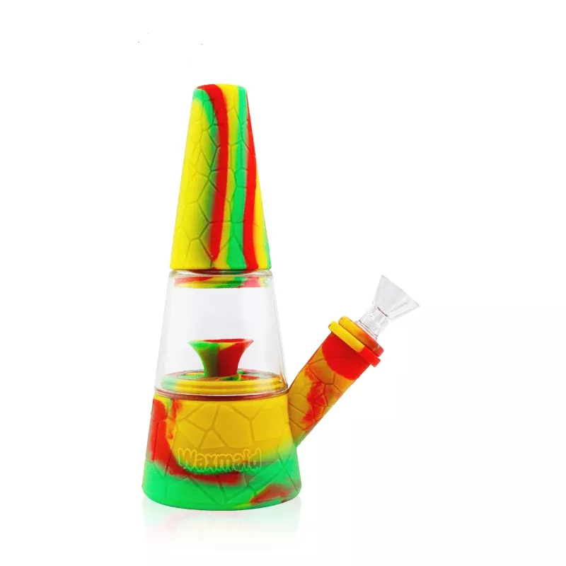 Waxmaid - 8" Fountain Silicone Hybrid Water Pipe