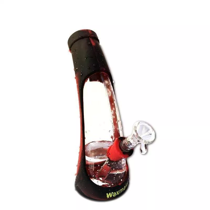 Waxmaid Horn 8.5" Silicone Water Pipe – Ergonomic Suction Base