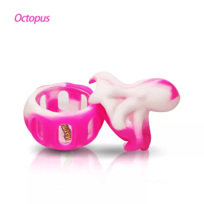 Waxmaid Octopus Silicone Glass Jars - 5 Count Assorted Colors