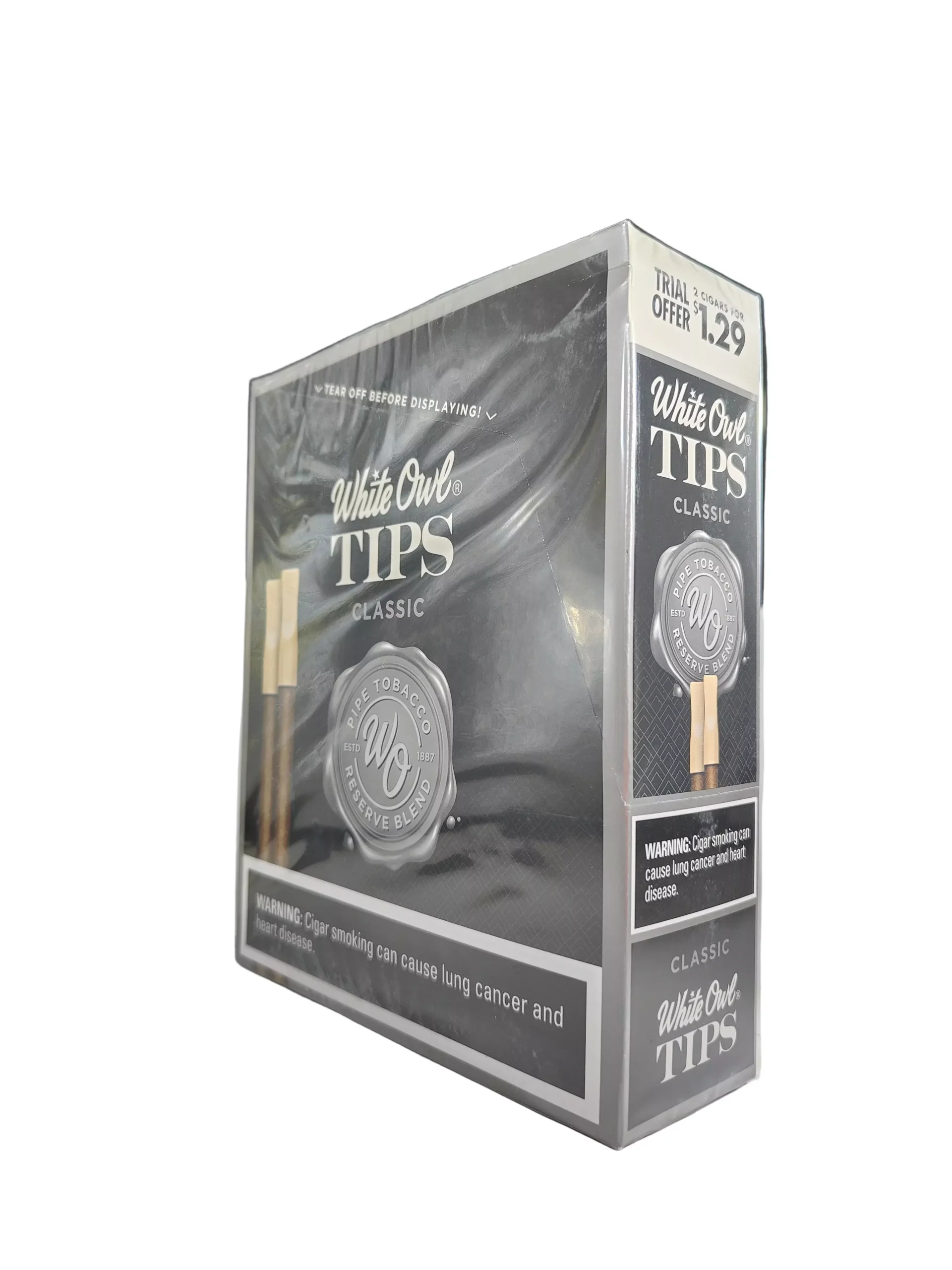 White Owl Tips Pipe Tobacco Cigarillos - 15 Count Box of 2 Packs