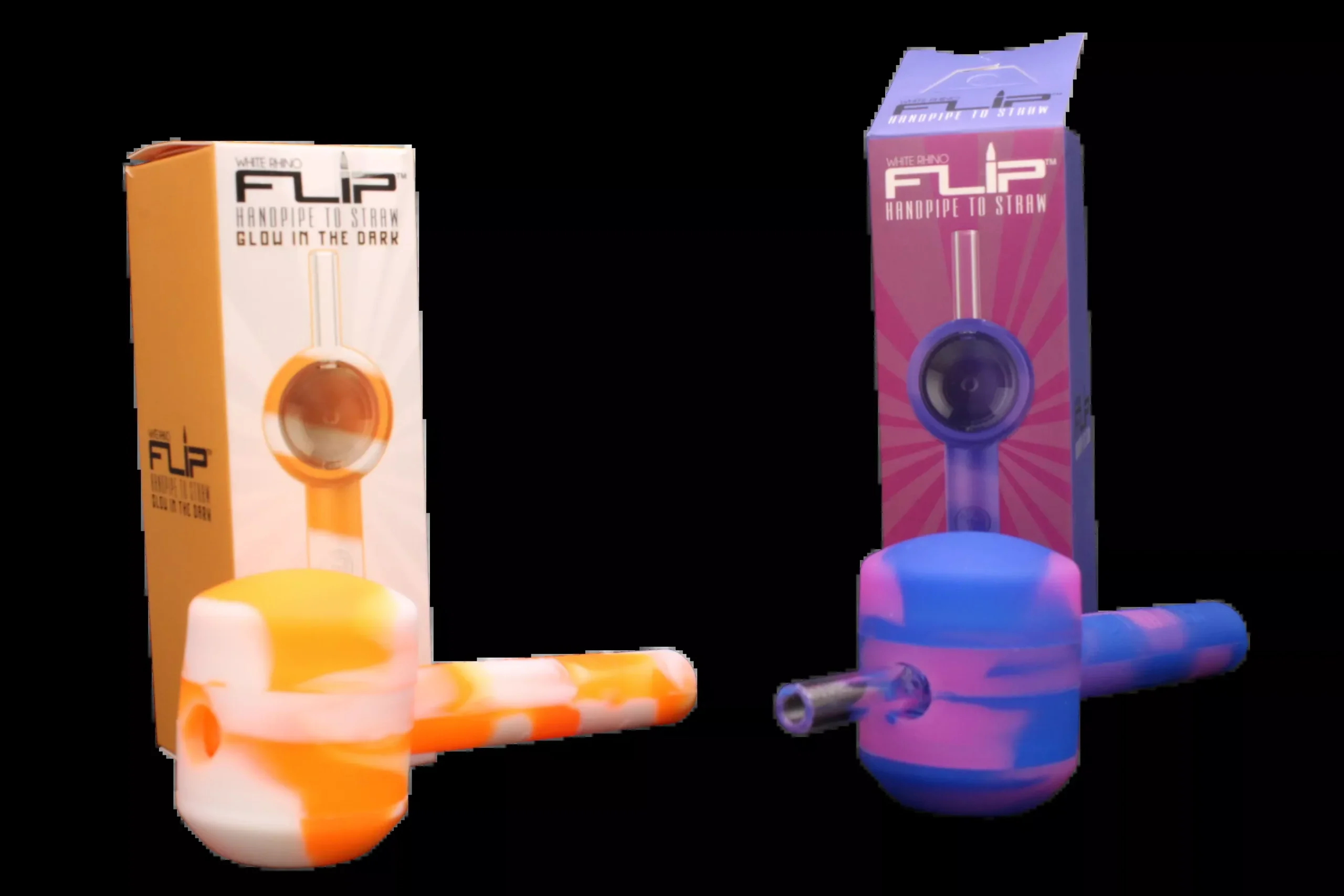 White Rhino Flip Hand Pipe & Nectar Collector 2-in-1