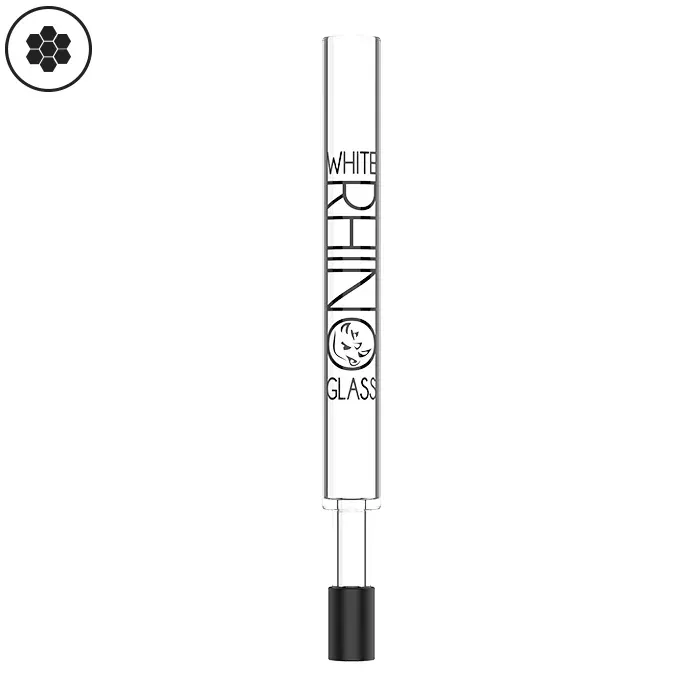 White Rhino Pyrex V2 Dab Straw & Silicone Cap - 25ct Display