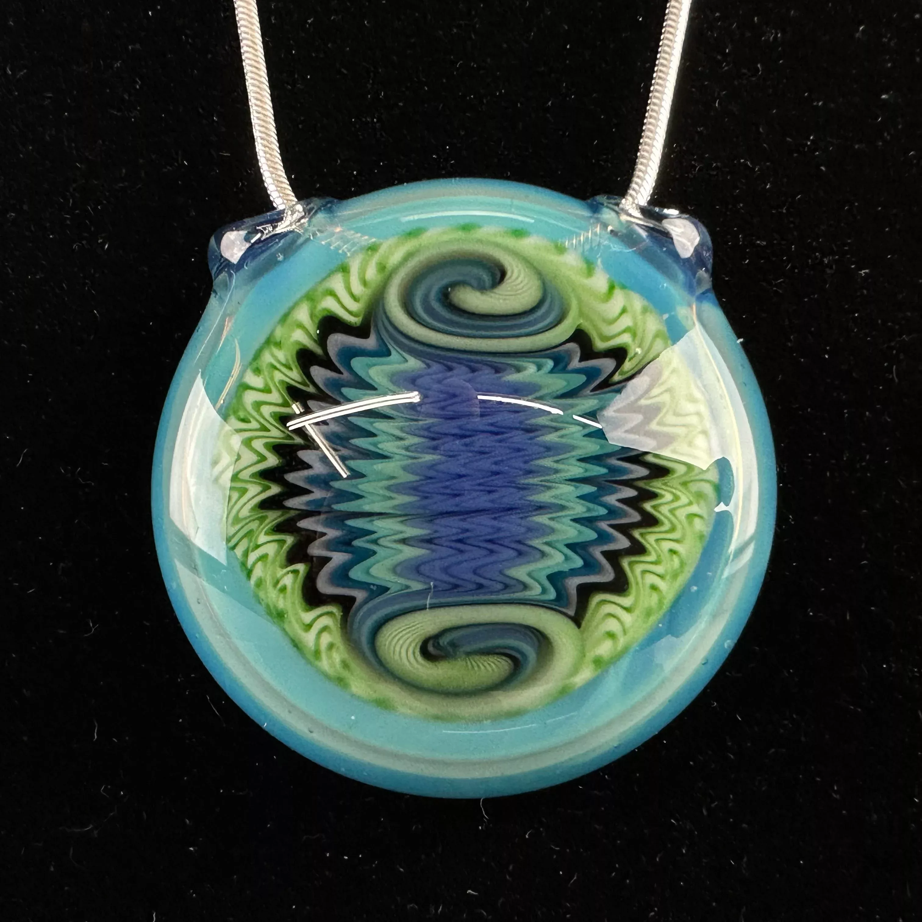 Wig Wag Disc Pendant by Lavender Jones