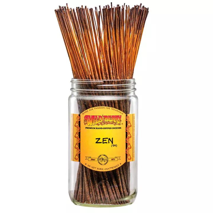 Wild Berry Zen Premium Incense Sticks – 100 Count Bulk Pack