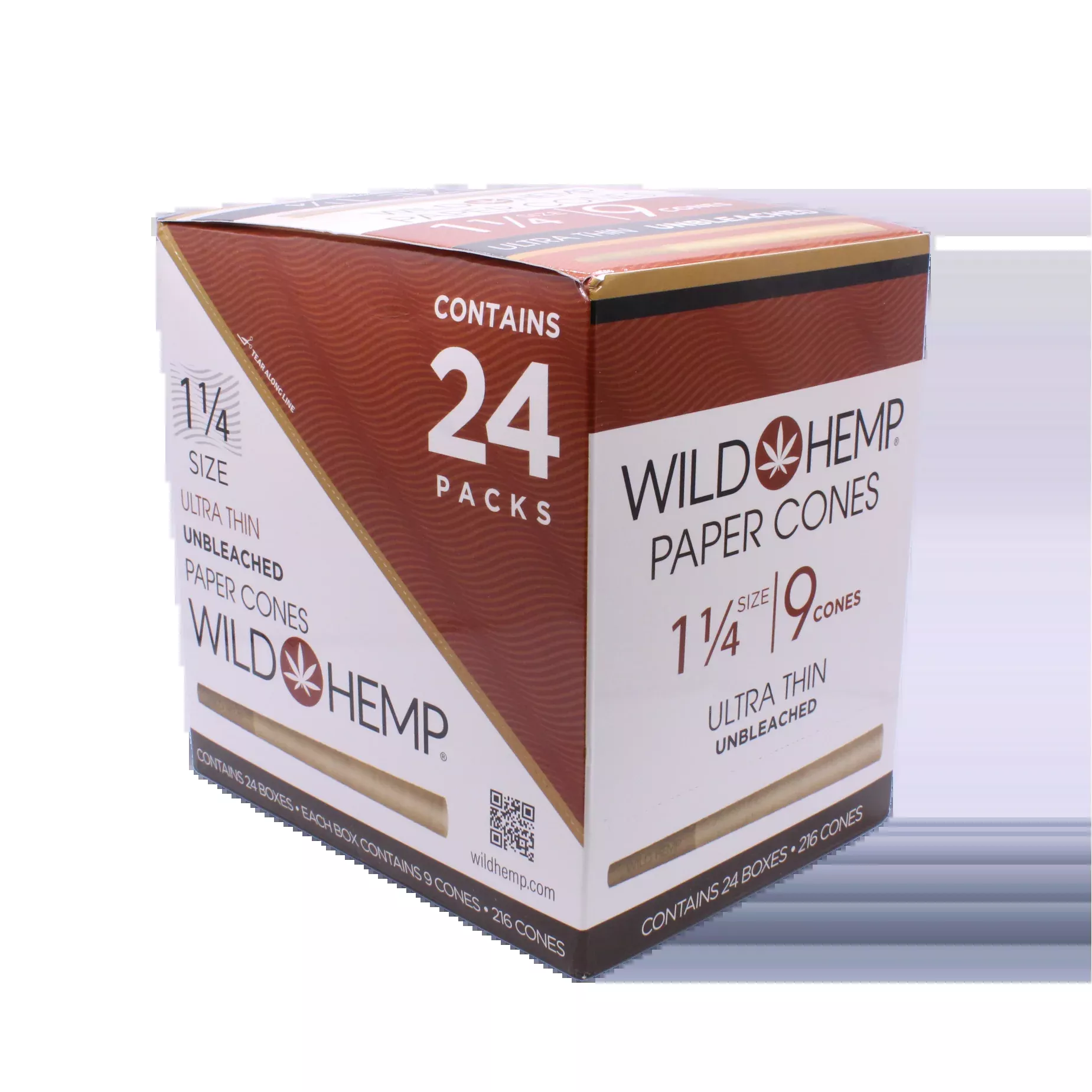 Wild Hemp 1 1/4 Pre-Rolled Cones – 24-Count Display Box