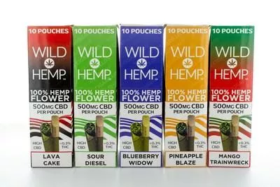 Wild Hemp CBD Cigarillos – Tobacco-Free 2-Pack (15ct Display Box)