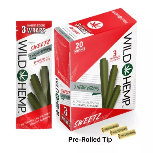 Wild Hemp Sweetz Premium Wraps – 20 Count Box 3ct