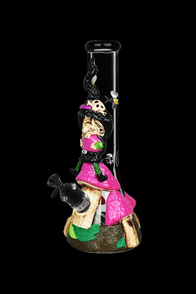 Witch Way 3D Painted Beaker Bong