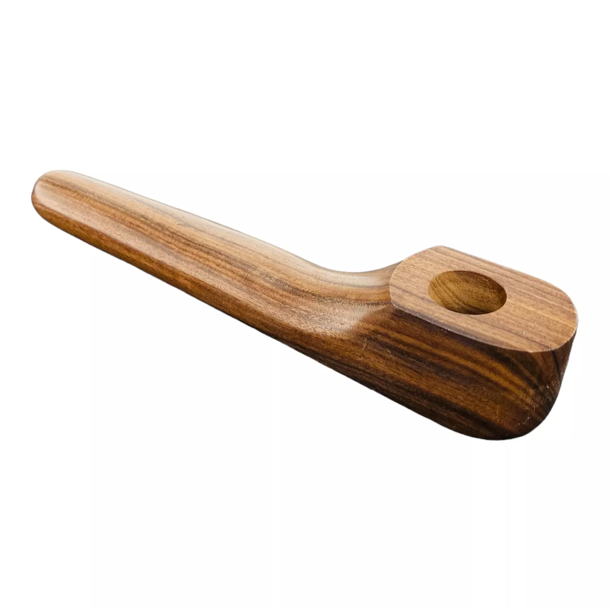Wood Hand Pipe - 8 Inch Long Stem Wood Pipe Made From Black Walnut