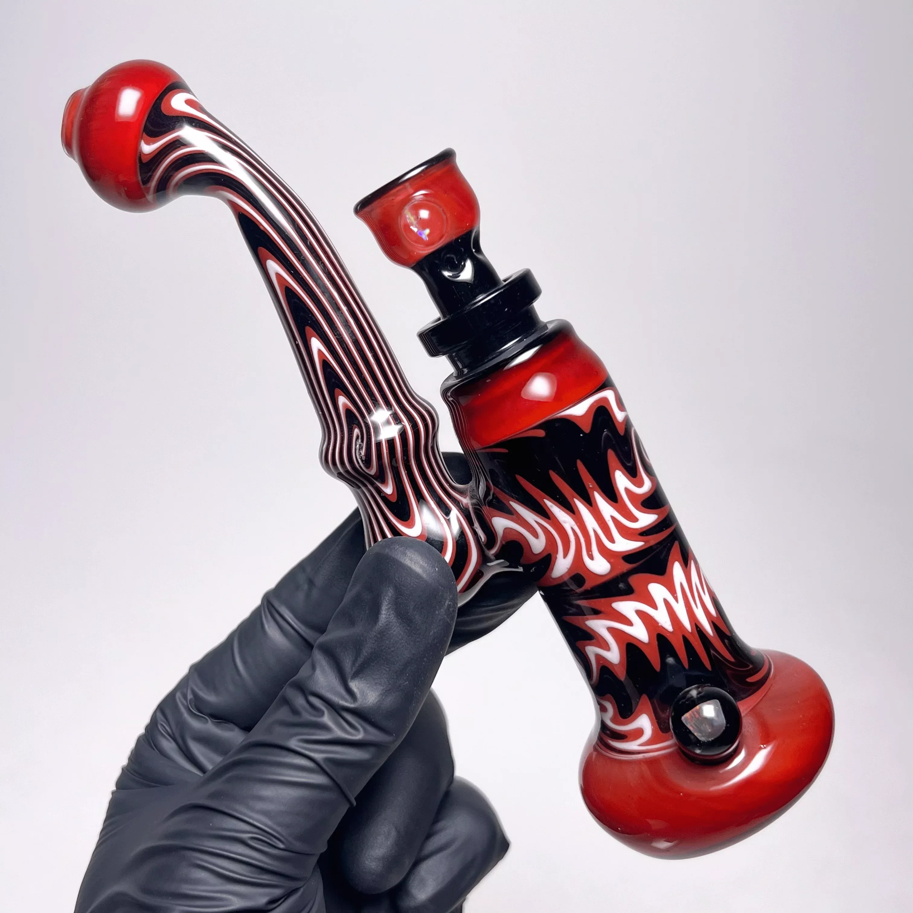 Worked Bub - Red, Black & White Linework