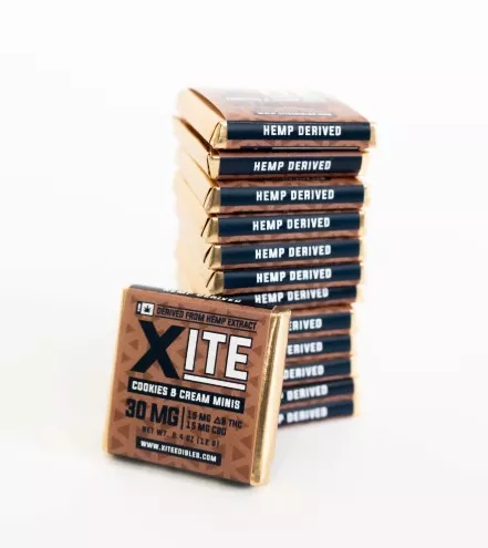 Xite Cookies & Cream Chocolate Mini CBD+THC 30mg Single
