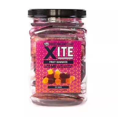 Xite Full Spectrum Fruit Gummies (50mg CBD:10mg THC/per)