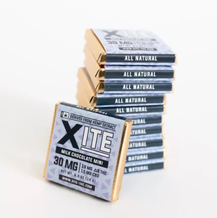 Xite Milk Chocolate Mini CBD+THC 30mg Single