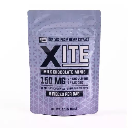 Xite Milk Chocolate Mini CBD+THC 5-pack
