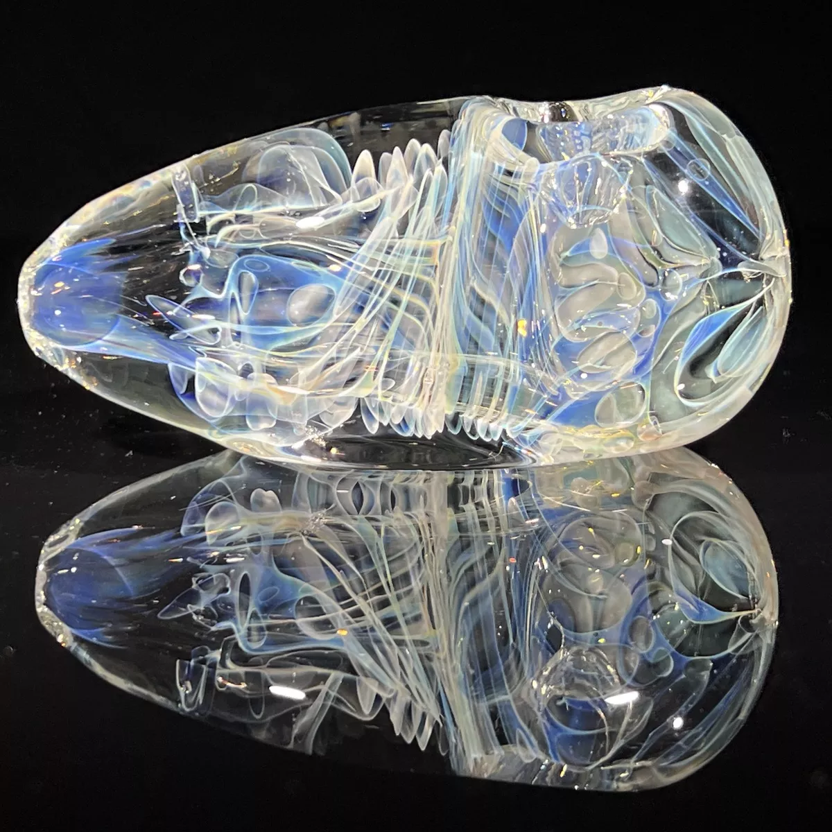 XL Silver Fume Egg Spoon Pipe