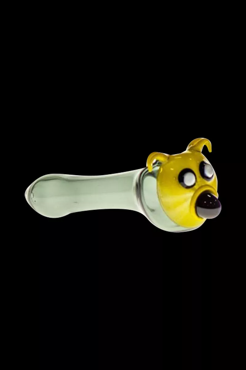Yellow Dog Glass Spoon Pipe