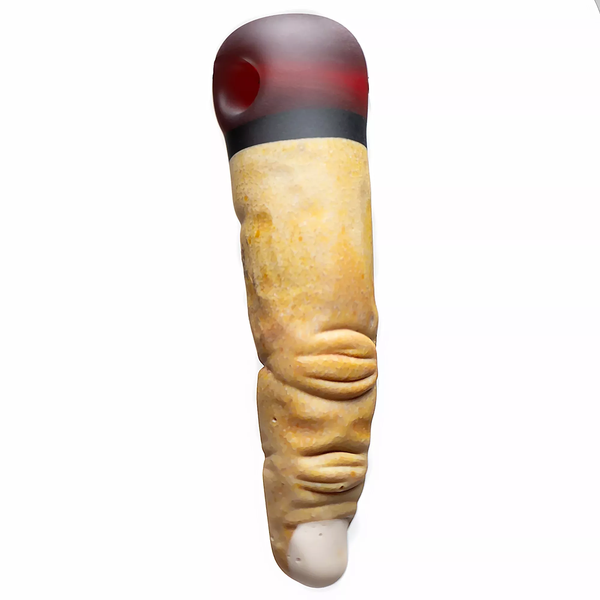 Zach P - Finger Pendant - Beige w / Red
