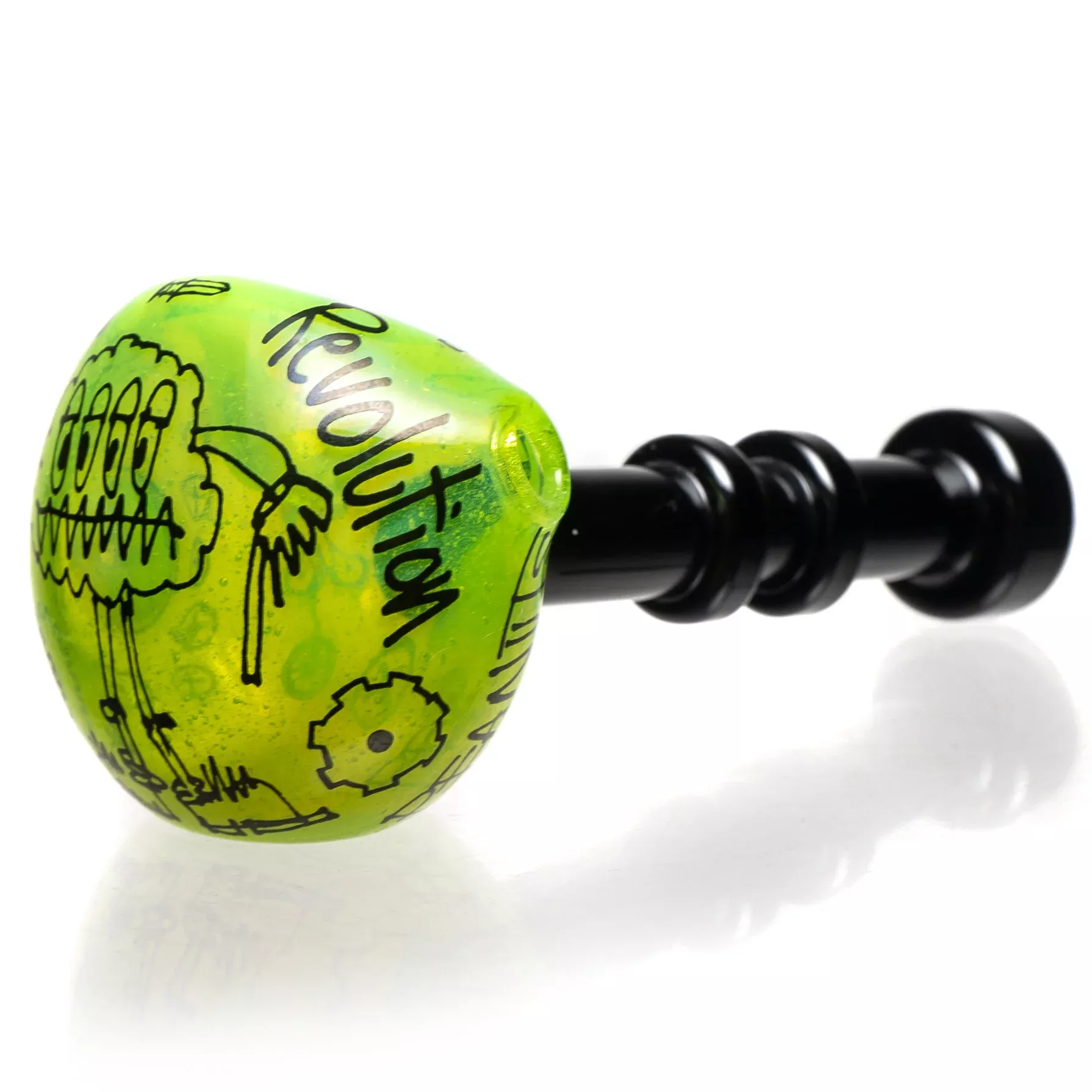 Zach P - Sketch Series Spoon - Slyme & Black - Glass Pipe Revolution