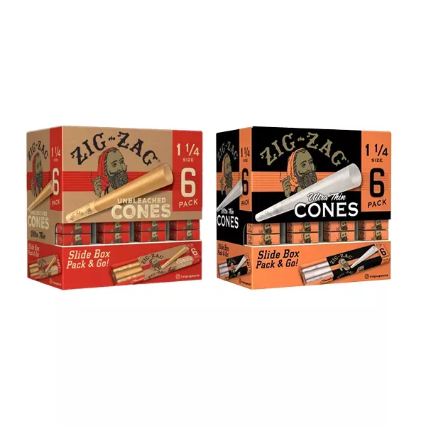 Zig Zag 1 1/4 Cones, 6pk, 36ct