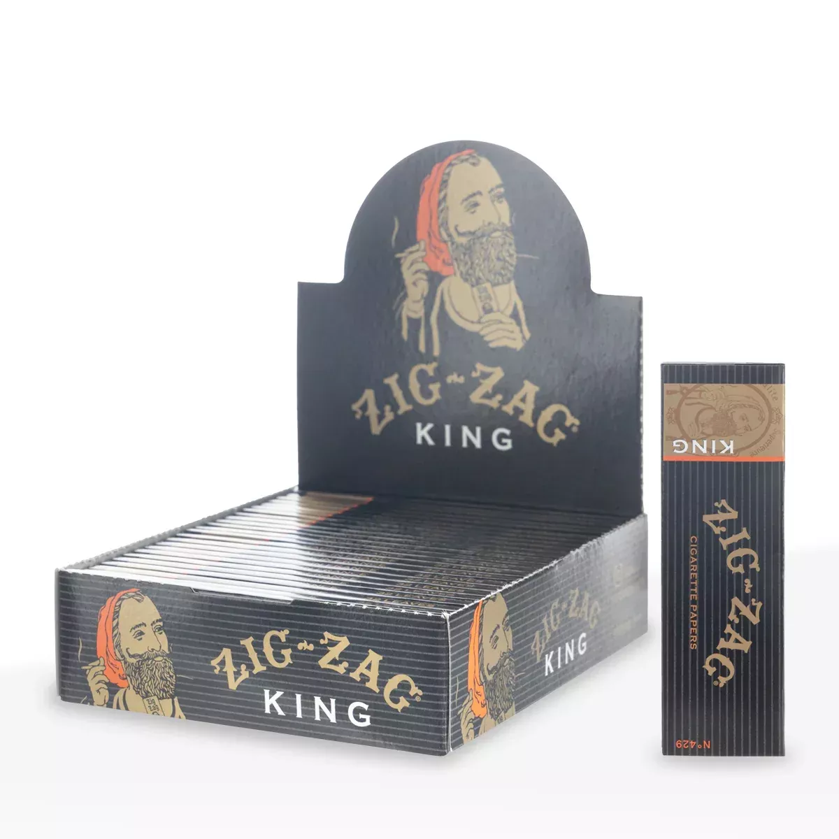 Zig-Zag King Size Rolling Papers – Black Edition 24 Booklet Box