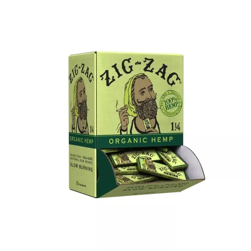 Zig Zag-Promo Display - Organic Hemp 1 1/4, 48ct
