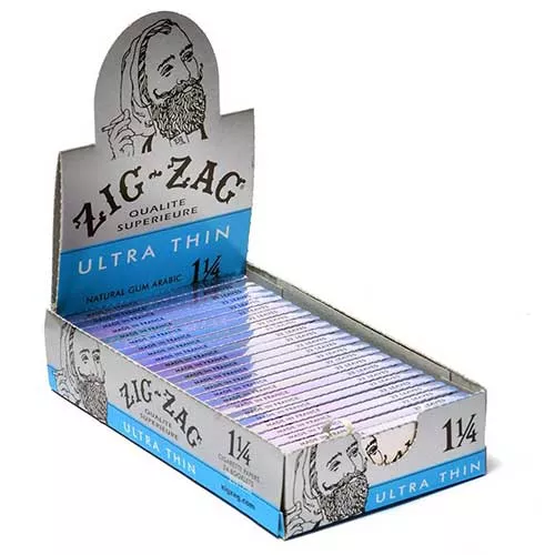 Zig-Zag Ultra Thin 1 1/4 Rolling Papers – Slow Burning 24 Booklet Box