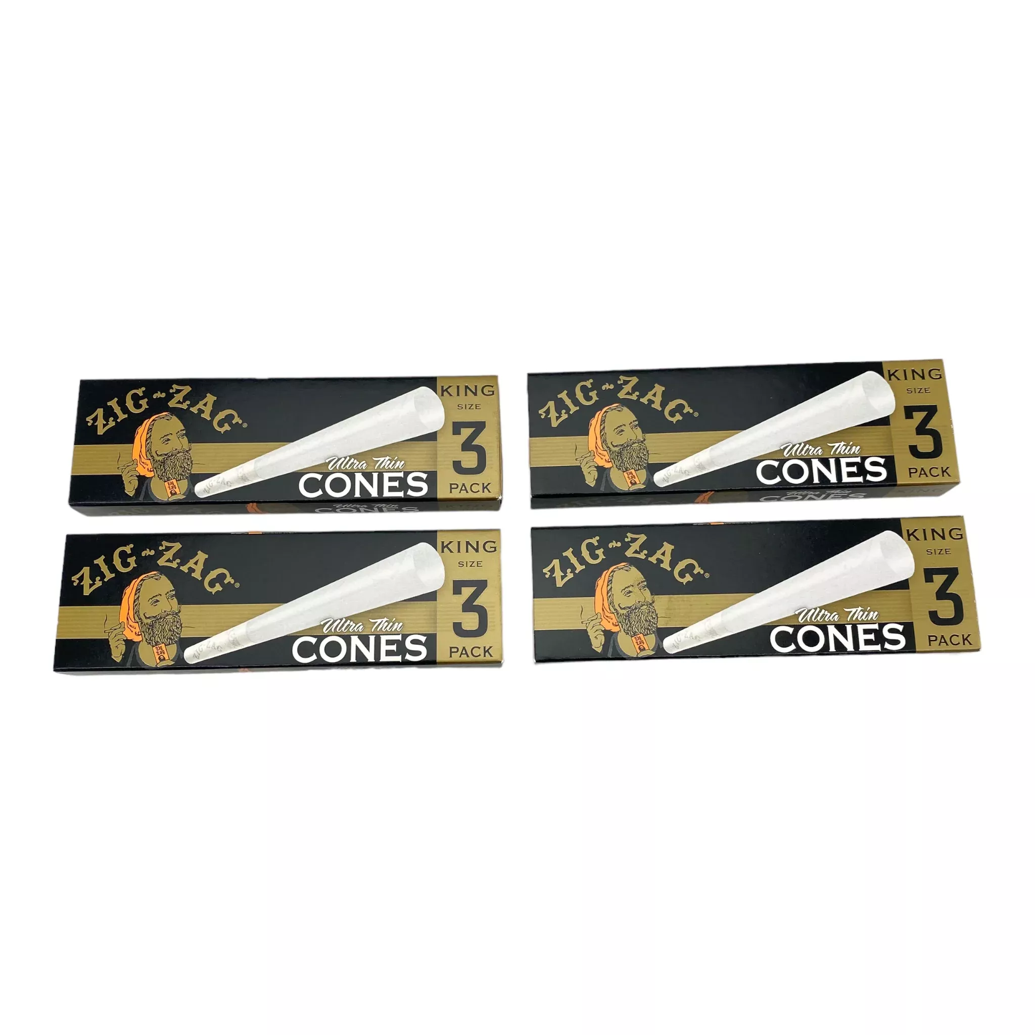Zig-Zag Ultra Thin King Size Cones - 4 Packs
