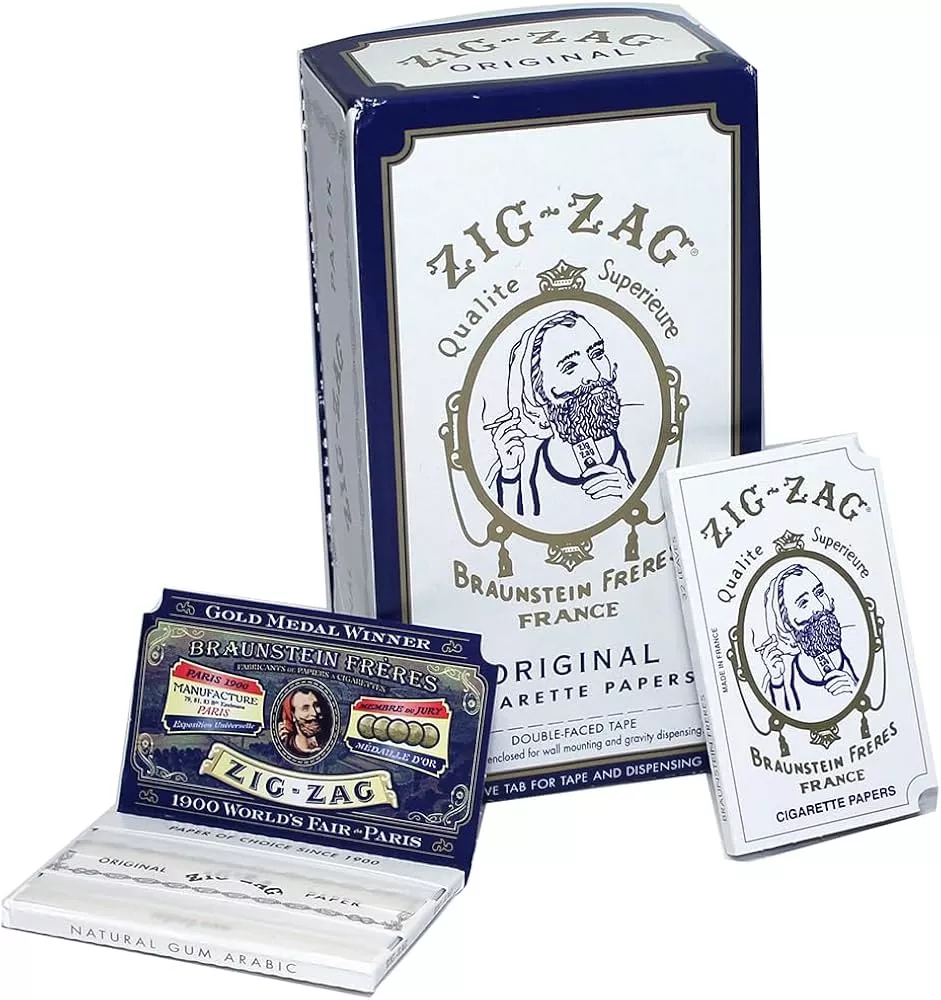 Zig-Zag White Single Wide Rolling Papers – Original 24 Booklet Box